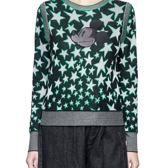 Marc Jacobs Mickey Mouse Black and Sliver Stars Pullover - Picture 5 of 10